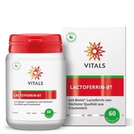 Vitals - Lactoferrin BT 60 capsules with Biotis® Lactoferrin of the highest quality from fresh milk. 200 mg pure lactoferrin per capsule (enteric juice-resistant)