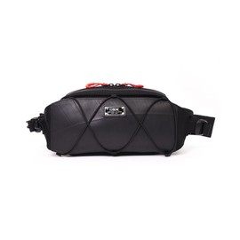 SEAL Elastic Bodybag PS-214BK Waterproof Shoulder Bag Waist Bag Men's Motorcycle Crossbody Bag, black