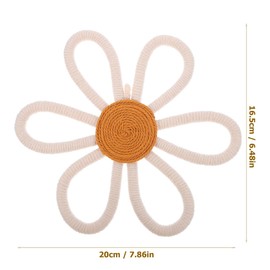 Toyvian Daisy Decoration Bohemian Style Woven Floral Wall Art for Girls Nursery Hanging Decor- Daisy Wall Art Woven Floral for Boys and Girls Room