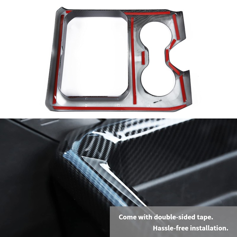 SQQP Carbon Fiber Center Console Dashboard Front Armrest Cup Holder