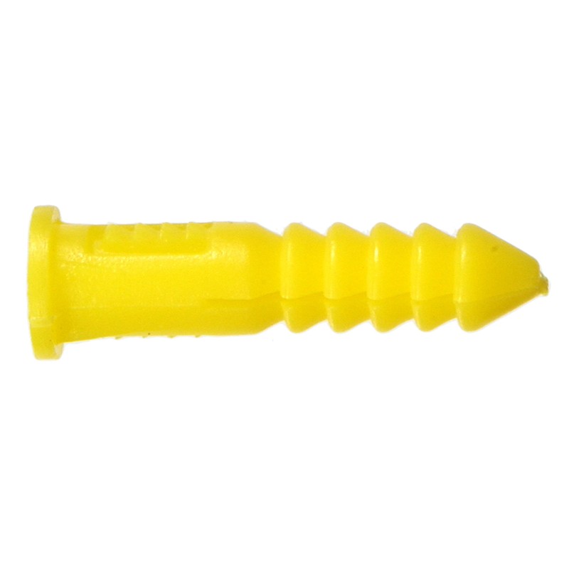 Hillman 370326 Ribbed Plastic Anchor, 4-6-8 X 7/8-Inch, Yellow, 100