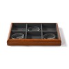 Oirlv Solid Wood 6 Grid Jewellery Trays, Stackable, Organiser for