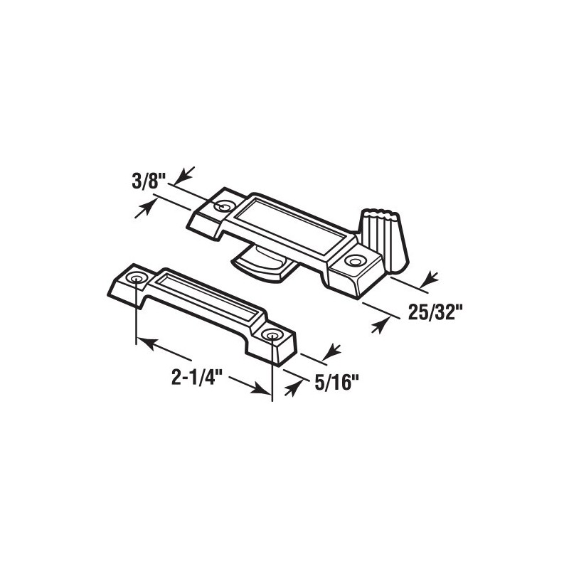 Prime-Line F 2532 Slim Line Sliding Window Sash Lock, 2-1/4