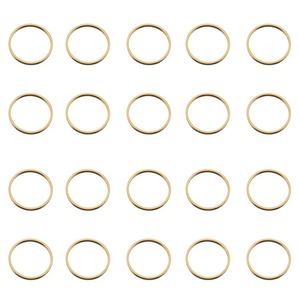 20 Pcs O Rings, Copper Link Loops Round Connectors Circle