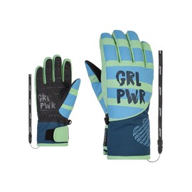 Ziener Girls LIWA Ski Gloves/Winter Sports | Waterproof Primaloft Fashion Pastel Green 7.5