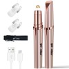 Gurelax Women's Electric Eyebrow Trimmer with Replacement Blades, Precision LED