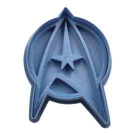 Cuticuter Star Trek Insignia Cookie Cutter, Plastic, Blue, 8 x 7 x 1.5 cm