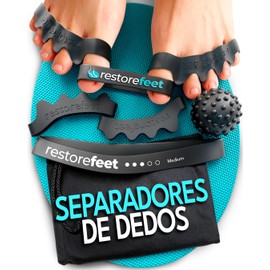 Zehenspreizer Set mit 2 Paar + Korrekturband, Mini-Band und Myofaszialball – Entlastung für Hallux Valgus, verdrehte oder überlappende Zehen – Barefoot, BPA-frei, Unisex