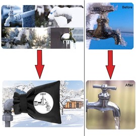Winter Outdoor Faucet Waterproof and Antifreeze Cover Water Pipe Insulation Cover Antifreeze Protection Cover 4-Piece Set of Insulation and Antifreeze Waterproof Materials