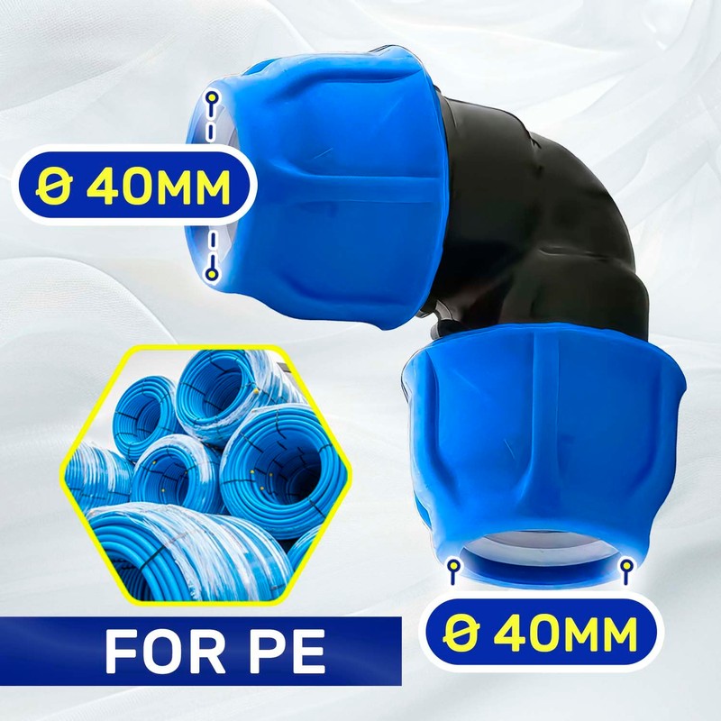 Elbow Adapter Ø 40 mm with 90° Angle Made of