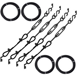 4 Packs Alloy Steel Supporting Anti-Sag Gate Cable Kits for for Outdoor Wooden Fence Gate Door Support