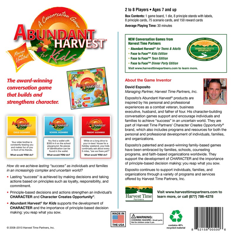 Abundant Harvest Board Game for Kids – Fun Social &