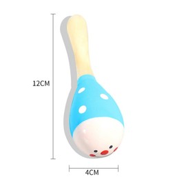 Norhogo Creativ Wooden Maracas, 12 cm Wooden Maracas for Children, for Early Childhood Education, Children's Birthdays, Pack of 4