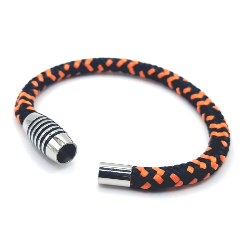 Bracelet "Hot Coal" Made of Colour-Intense Paracord Sailing Rope with