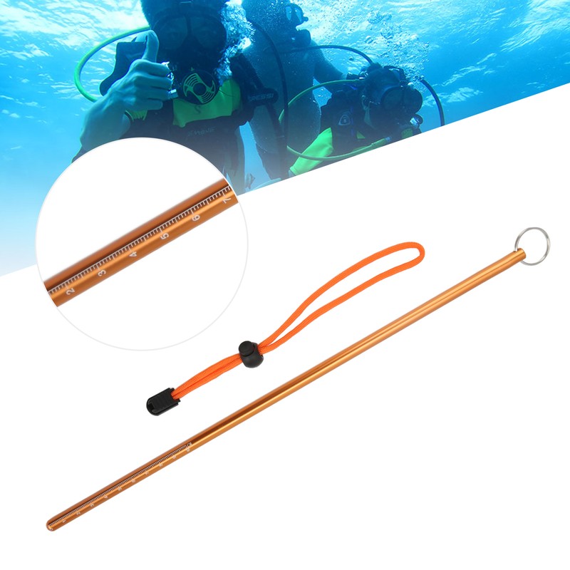 Diving Pointer Stick Aluminum Alloy 35cm Multifunctional Underwater Rod with