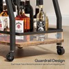 HOOBRO Bar Cart, Home Bar Serving Cart, Kitchen Cart, Rolling