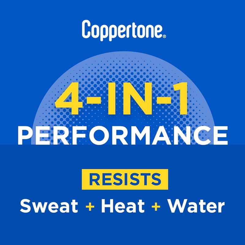 Coppertone Sport Sunscreen Lotion SPF 50, 4-in-1 Performance, Sweat and