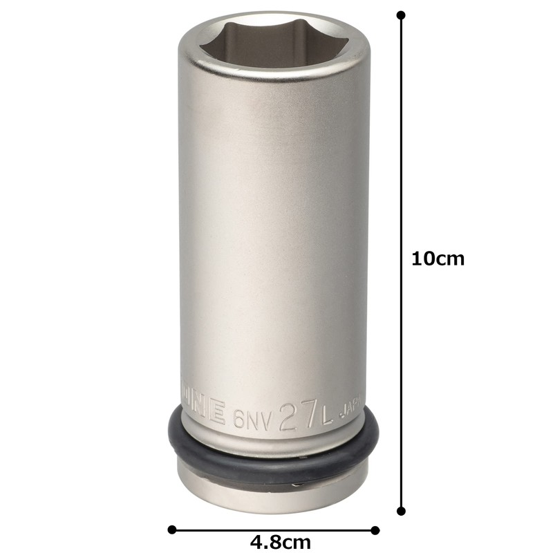 TONE HP6NV-27L Long Socket for Impact: 0.7 inch (19.0 mm)