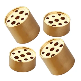iplusmile 4pcs Decorative Brass Incense Holder Multi Hole Portable Incense Stick Burner for Home Decor Relaxation and Aromatherapy Secure Base for Easy Use