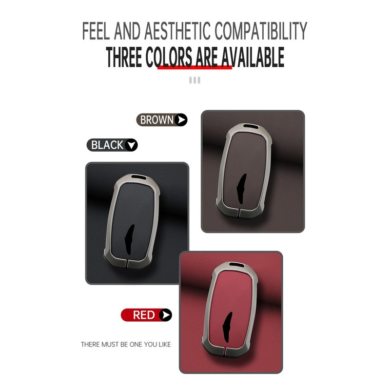 TECART Metal Key Fob Cover Fit for Genesis GV60 GV80