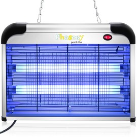 Phosooy Electric Bug Zapper, Indoor Mosquito Killer with 20W Lamps 2800V Grid, Plug-in Hanging Insect Trap for Mosquito, Moth, Fly Killer Indoor Use
