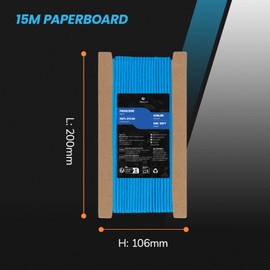 Abma Cord Paracord 3mm 15m 100% Nylon Rope Type II 3 Strands Parachute Cord - Max. 192kg (425lbs) - Blue