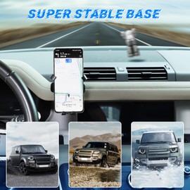 HIRUFAIT Phone Holder Compatible with Land Rover Defender 90 110 130 2020-2025, 360° Adjustable Dash Phone Mount Holder for All Smartphones (A Style)