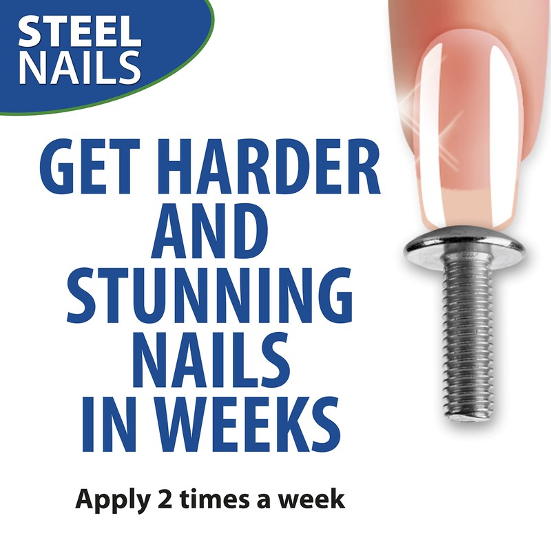 Steel Nails Hardener with Keratin, Calcium and Garlic 3 Pack