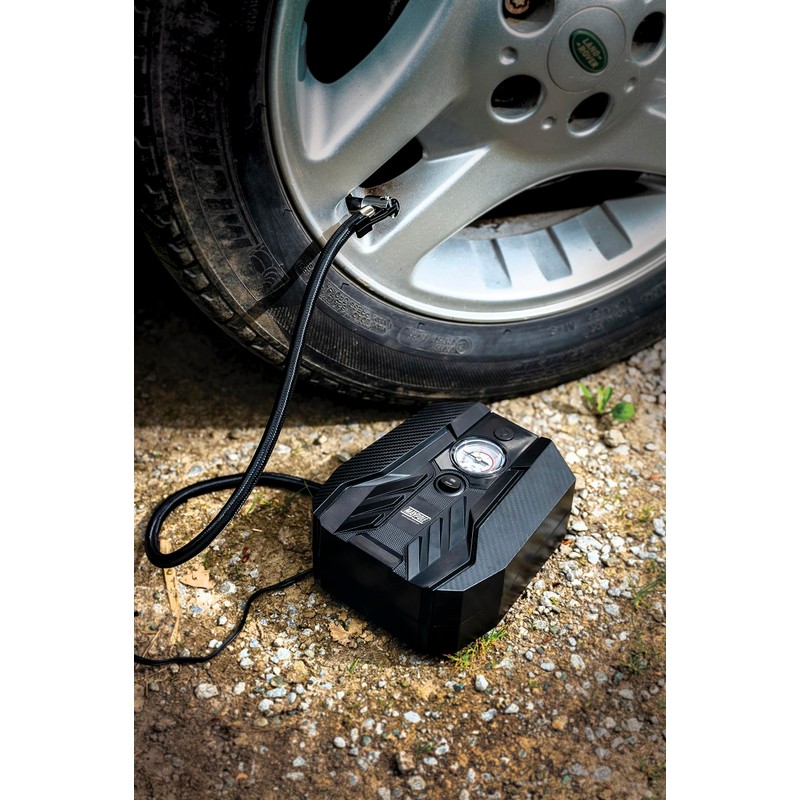 Maypole 12V Analogue Compact Portable Air Compressor, Up to 150PSI,