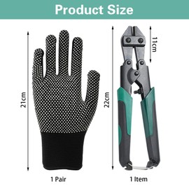 1 x Cable Cutting Pliers, 1 Pair of Finger Guards, Heavy Duty Wire Cutter, Bolt Cutter, Metal Cutter