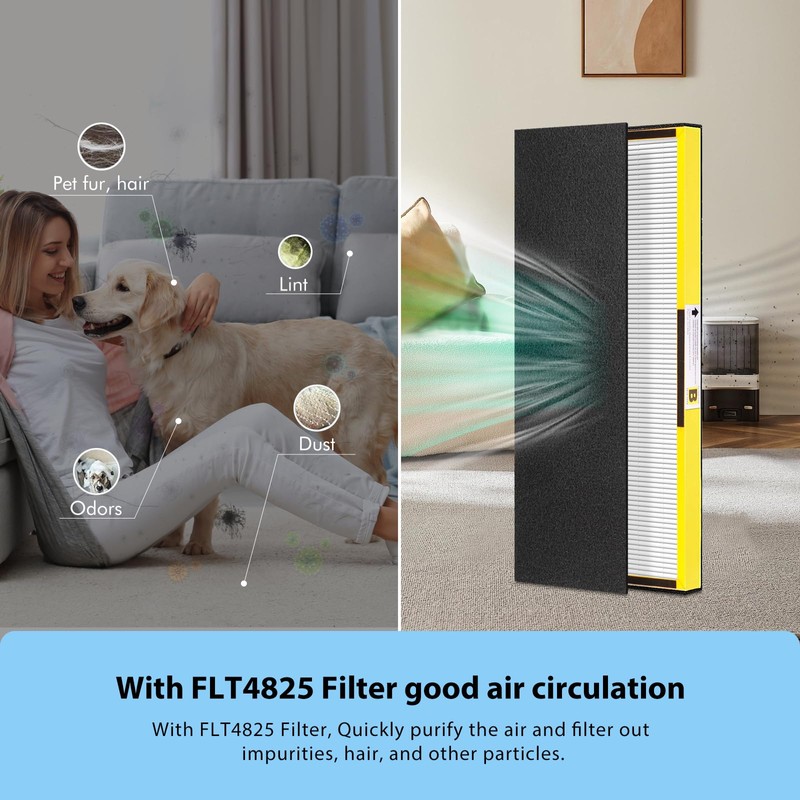 FFAC FLT4825 Filter B HEPA Pure Replacement Compatible with GermGuardian