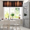 Emvency 2 Pack Valances Window Treatments, Orange Copper Vintage Stripe