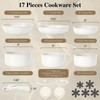 SODAY Pots and Pans Set Non Stick, 17 Pcs Cookware