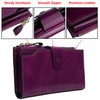 YALUXE Women's Genuine Leather Wallet RFID Blocking with 21 Card