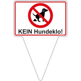 Sign "Kein Hundeklo!" Sign Sign 200 x 300 mm Sturdy Aluminium Composite Plate 3 mm Thick Pedal Mines Dog Sign