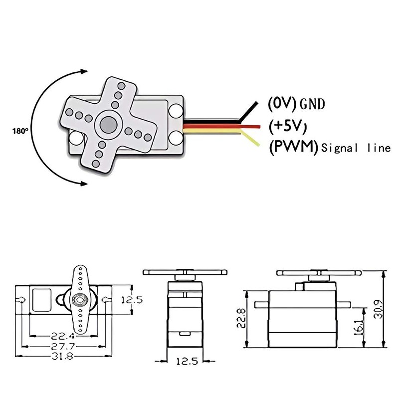 10Pcs SG90 9g Micro Servos for RC Robot Helicopter Airplane