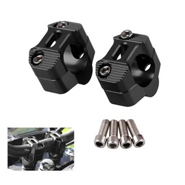 CYSKY Motorcycle Handlebar Risers 1 1/8 inch 28mm Universal Handle Bars Mount Clamp Fit for Most Motorcycle, Dirt Bike, ATVs（Black）