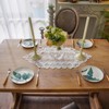 SUTAVIA White Lace Small Table Runner Exquisite Embroidery Floral Rectangular