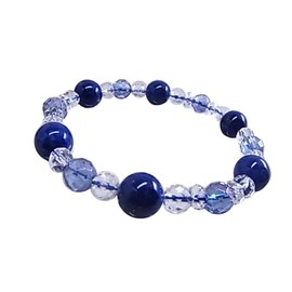 LARIMARMJ 23 C62 Hexagram Starry Sky Large Lapis Lazuli Cosmo Aura Natural Crystal Strong Luck Power Stone Natural Stone Bracelet, Stone, Lapis Lazuli