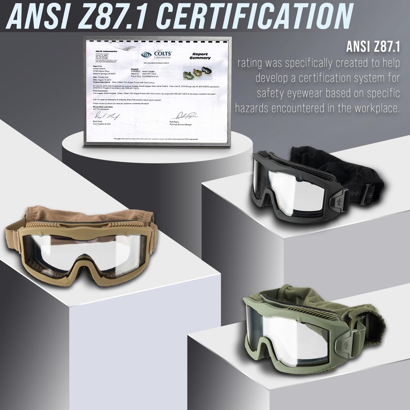 Lancer Tactical AERO Airsoft Tactical Safety Goggles -3mm Dual Pane
