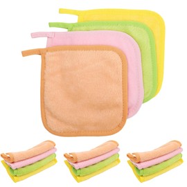 VZYUVY 16 Pcs Reusable Makeup Remover Cloths, 6 Inch X 6 Inch Washable Make up Remover Towels for All Skin Types