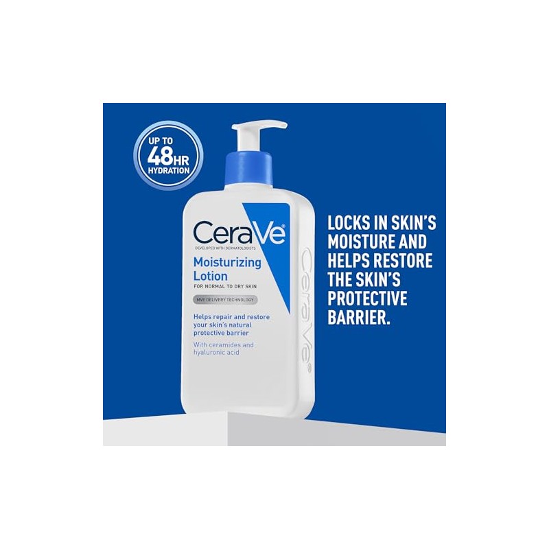CeraVe - Loción hidratante diaria, 12 onzas
