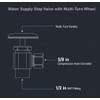 Midline Valve 71212QS-OM-5 Water Supply Stop Valve with Multi-Turn Wheel;