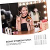 LALAFINA 10 Sheets Imitation Eco Eyebrow Sticker 4d Eyebrows Women