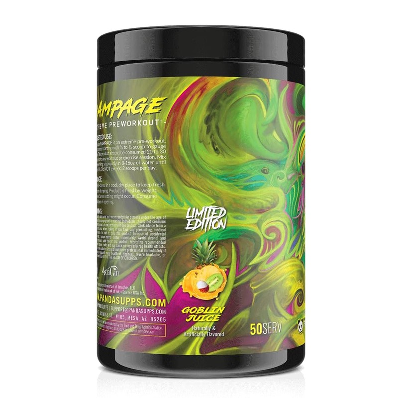 Underground Bio Labs™ Panda Supps: Rampage, Extreme Pre-Workout, High Stim,