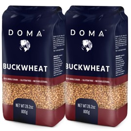 DOMA Buckwheat Groats 3.52lb (2x1.76lb) – Gluten-Free, Whole Grain Superfood for Side Dishes, Porridge, Kasha, Non-GMO, Premium Quality Grains