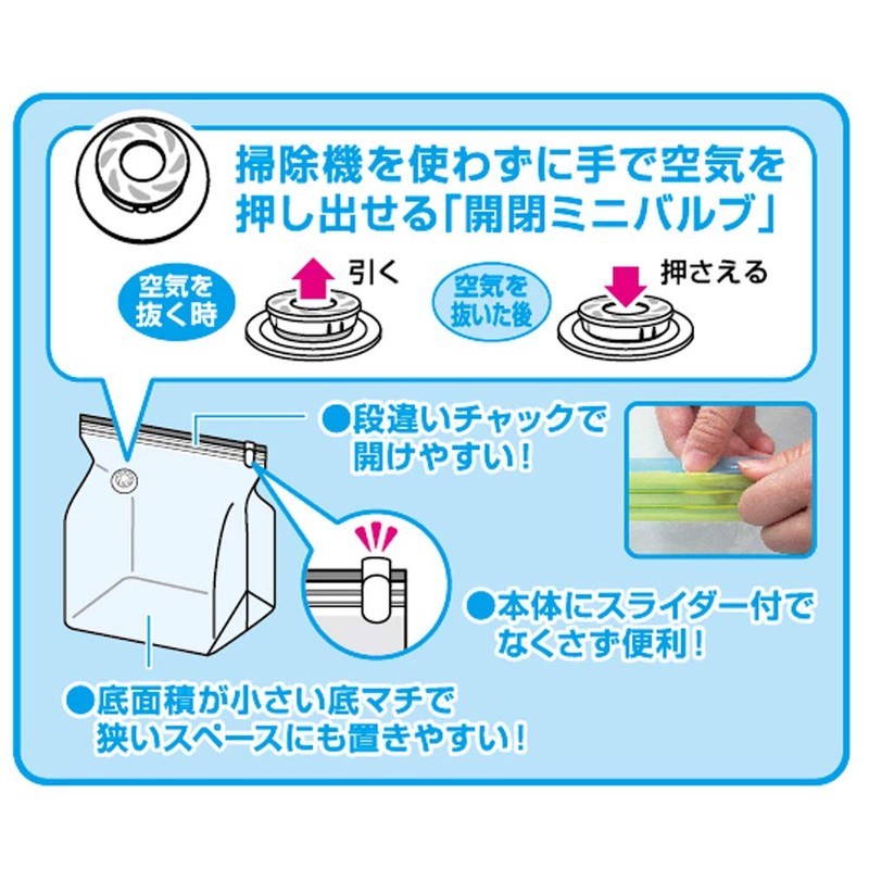 Towa Sangyo Storage Bag, Just Press From Above The Top