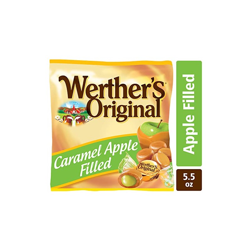 Werther's Original Hard Apple Filled Caramel Candy, 5.5 Oz Bags