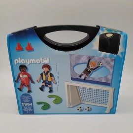 Playmobil 5994 Soccer Game Set Sports & Action Players Figures Goalie Balls Cone