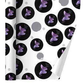 GRAPHICS & MORE Purple Butterfly Watercolor Silhouette Gift Wrap Wrapping Paper Roll